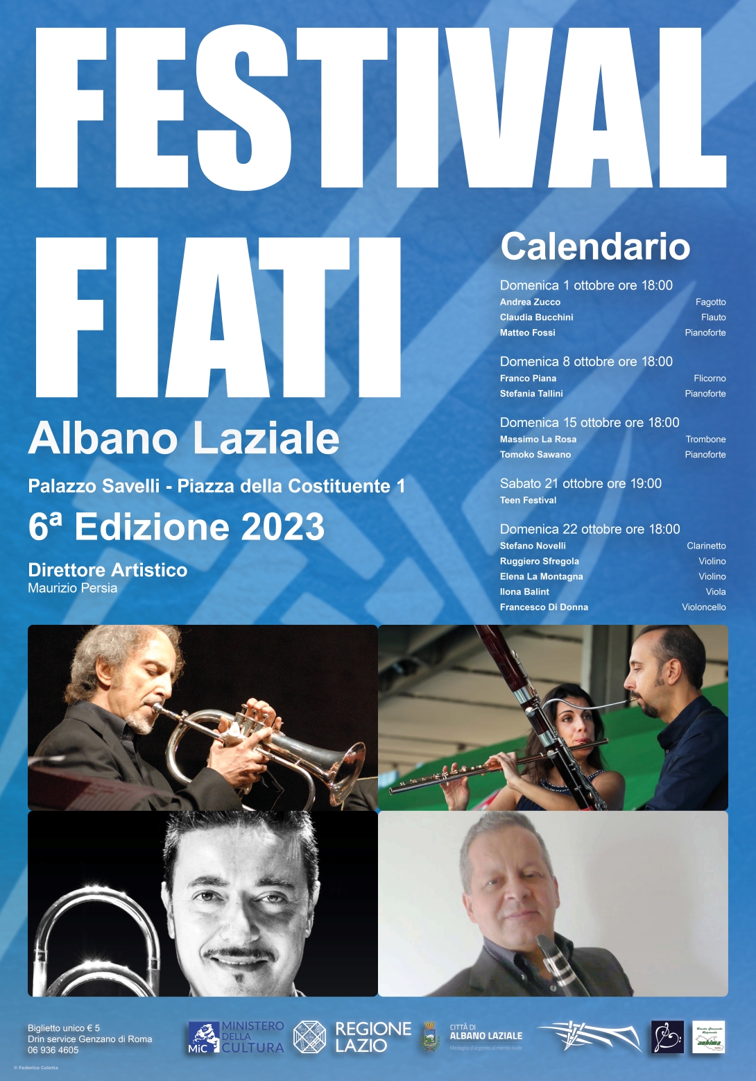 Albano, VI edizione del Festival Fiati che andrà in scena a Palazzo Savelli