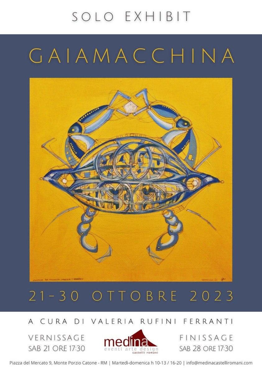 Monte Porzio Catone, inaugurazione della mostra personale dell’artista “Gaiamacchina”