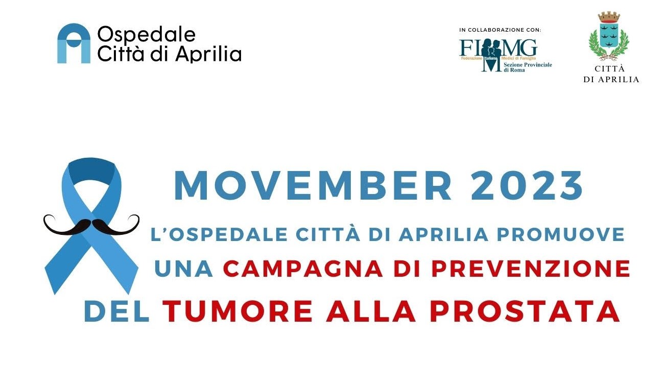 Ospedale Città di Aprilia, al via il mese della prevenzione del tumore alla prostata