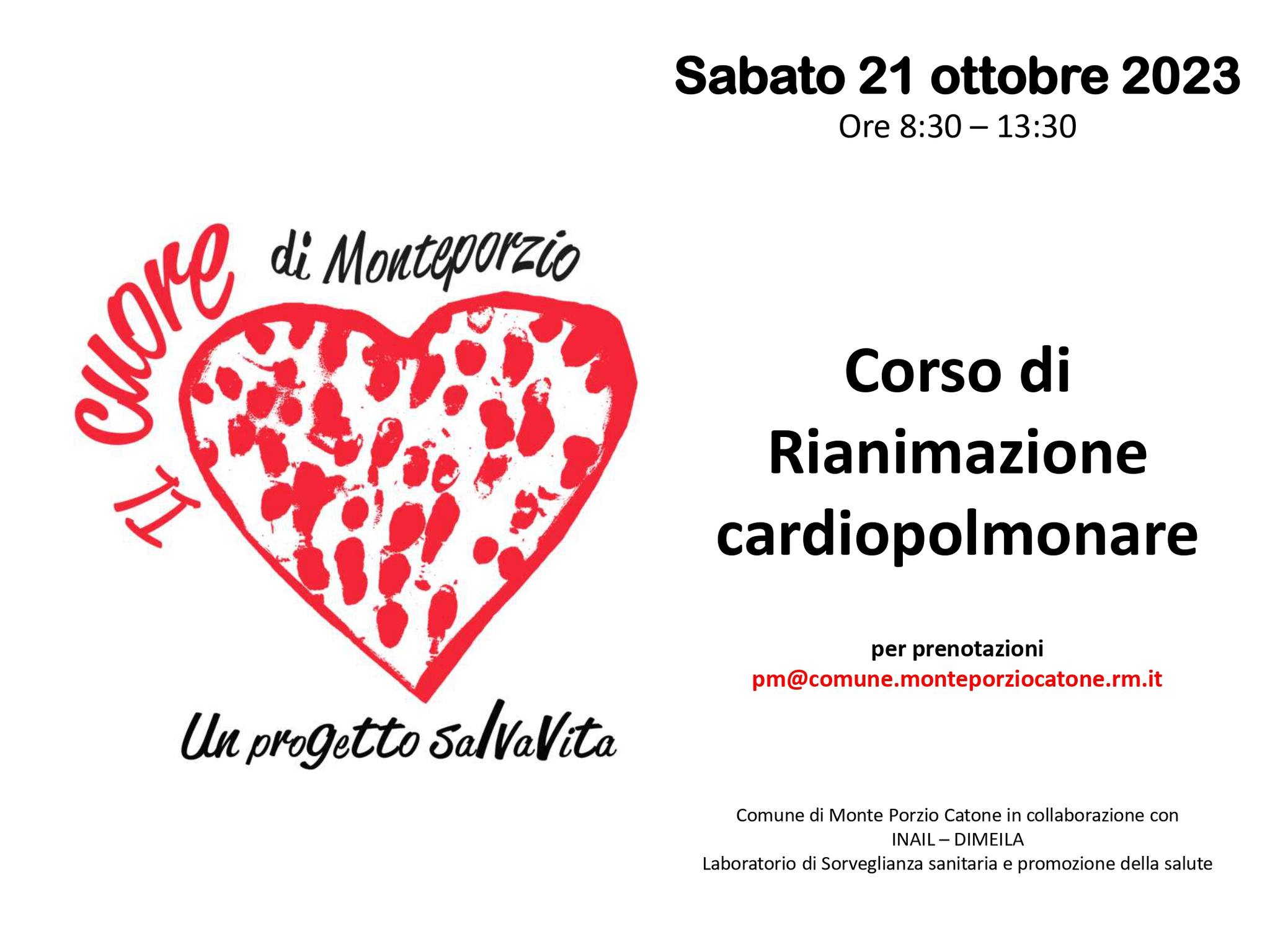 Monte Porzio Catone, corso di rianimazione cardiopolmonare