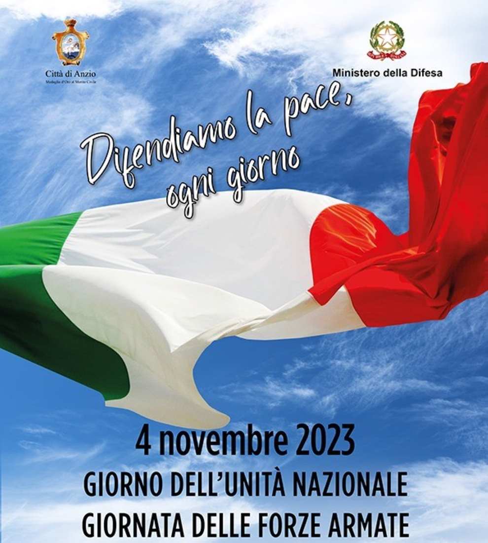 Anzio, la città celebra il 4 Novembre, Giornata dell’Unità Nazionale e Festa delle Forze Armate