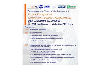 Ue, ‘Fondi europei ed European Project Management’, il 2 dicembre presentazione del corso di alta formazione