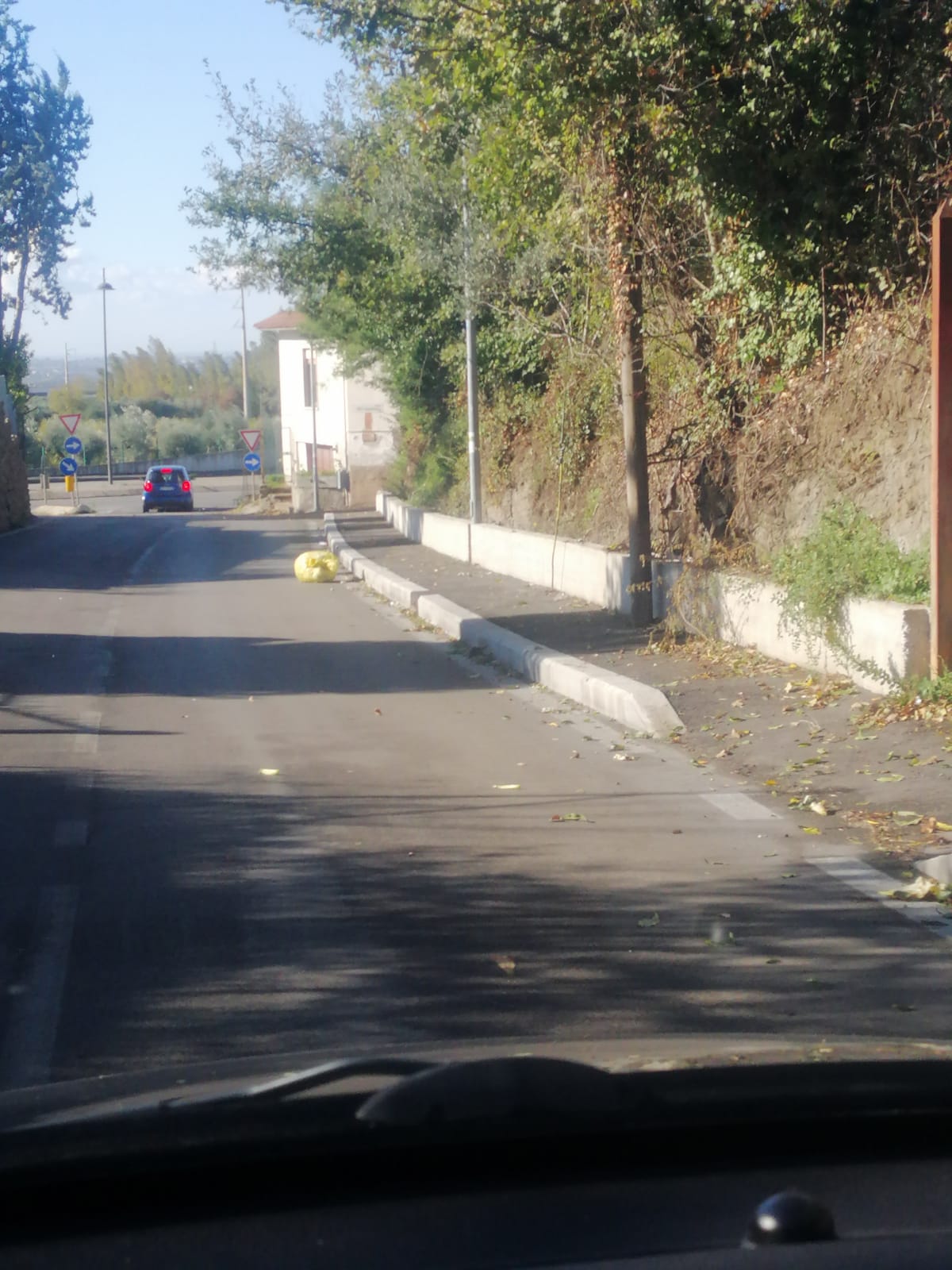 Ariccia, cittadini segnalano sacchi rifiuti in terra su via delle Cese