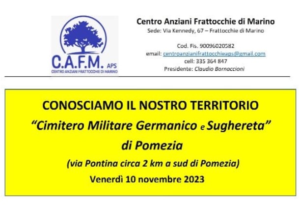 Visita al Cimitero Militare Germanico del Centro Anziani Frattocchie di Marino