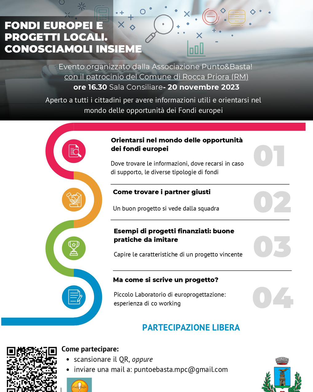 Rocca Priora, “Fondi europei e progetti locali. Conosciamoli insieme”