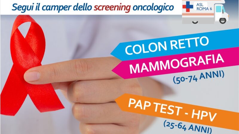 Screening oncologico, gli appuntamenti a Rocca di Papa e Velletri