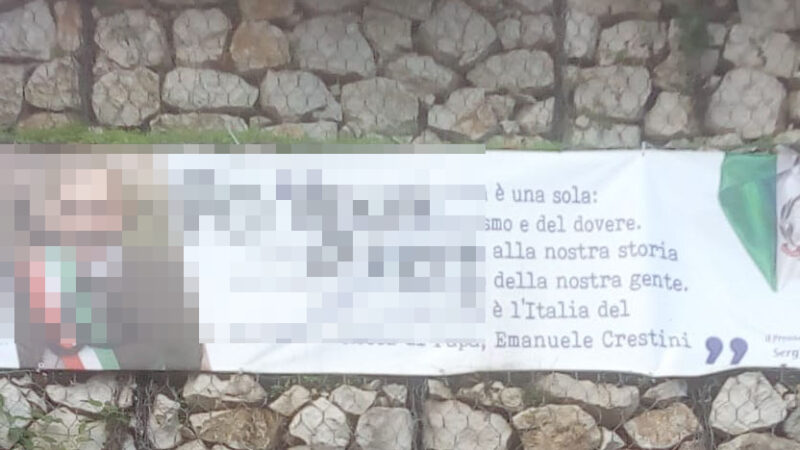 Rocca di Papa, le dichiarazioni del sindaco Calcagni riguardo gli atti vandalici sullo striscione di Crestini