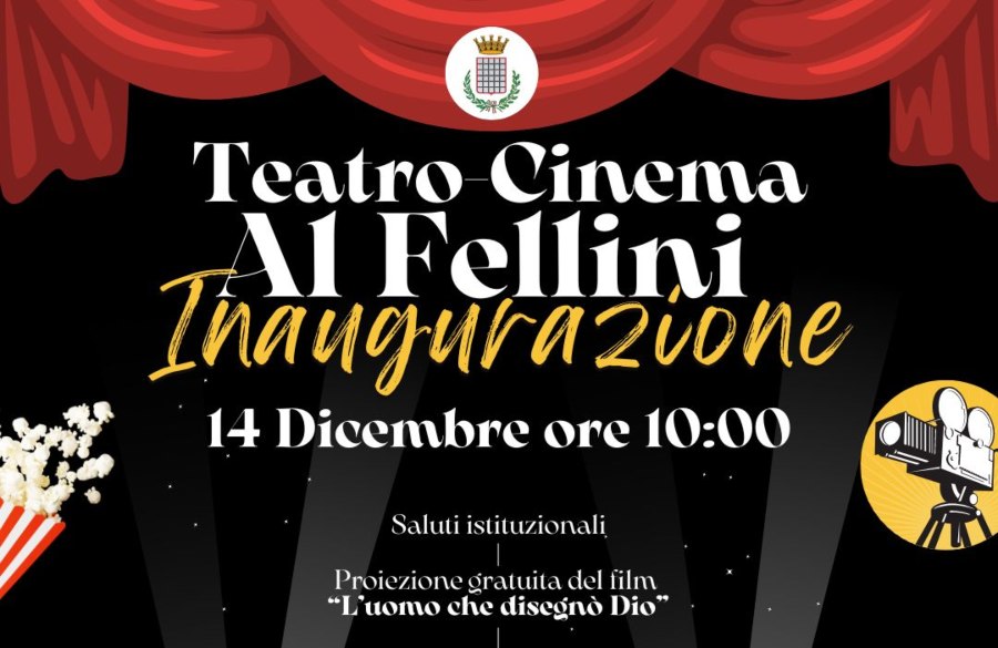 Grottaferrata, al via l’inaugurazione del Cinema comunale AlFellini