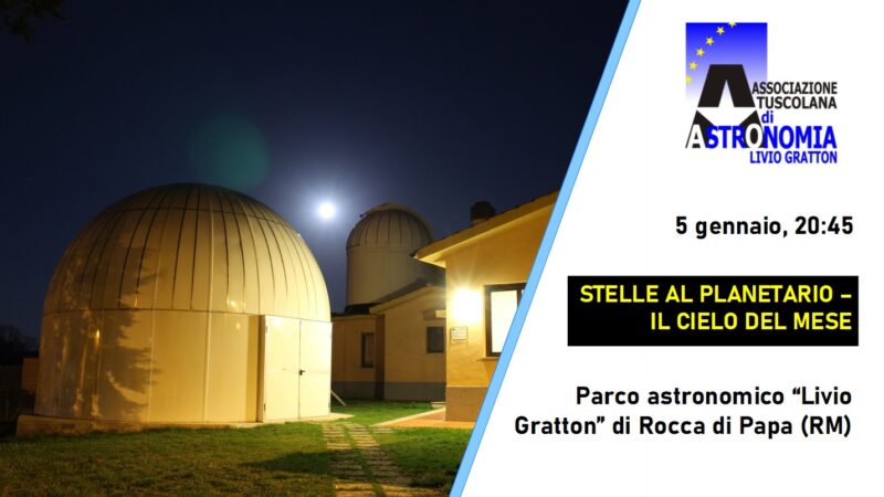 Rocca di Papa, AstroIncontro: Stelle al Planetario. Il cielo del mese