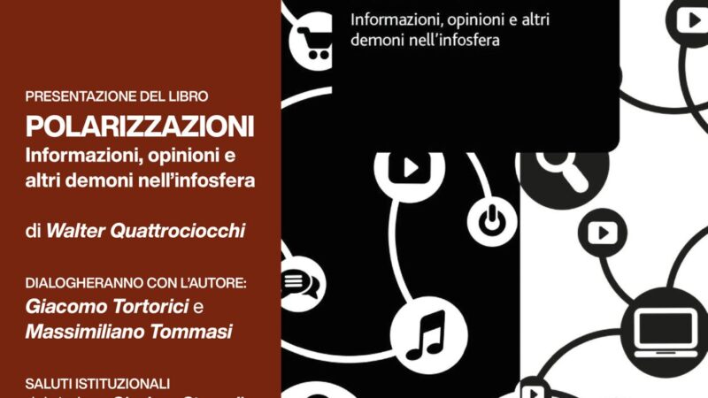 Ariccia, Palazzo Chigi, la presentazione del libro di Walter Quattrociocchi per capire le dinamiche informative sui social network