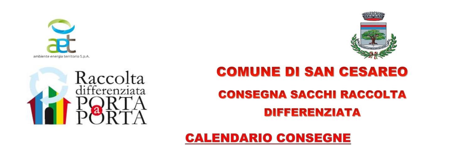 San Cesareo, raccolta differenziata: calendario consegna sacchi alla cittadinanza, nuovi punti di ritiro