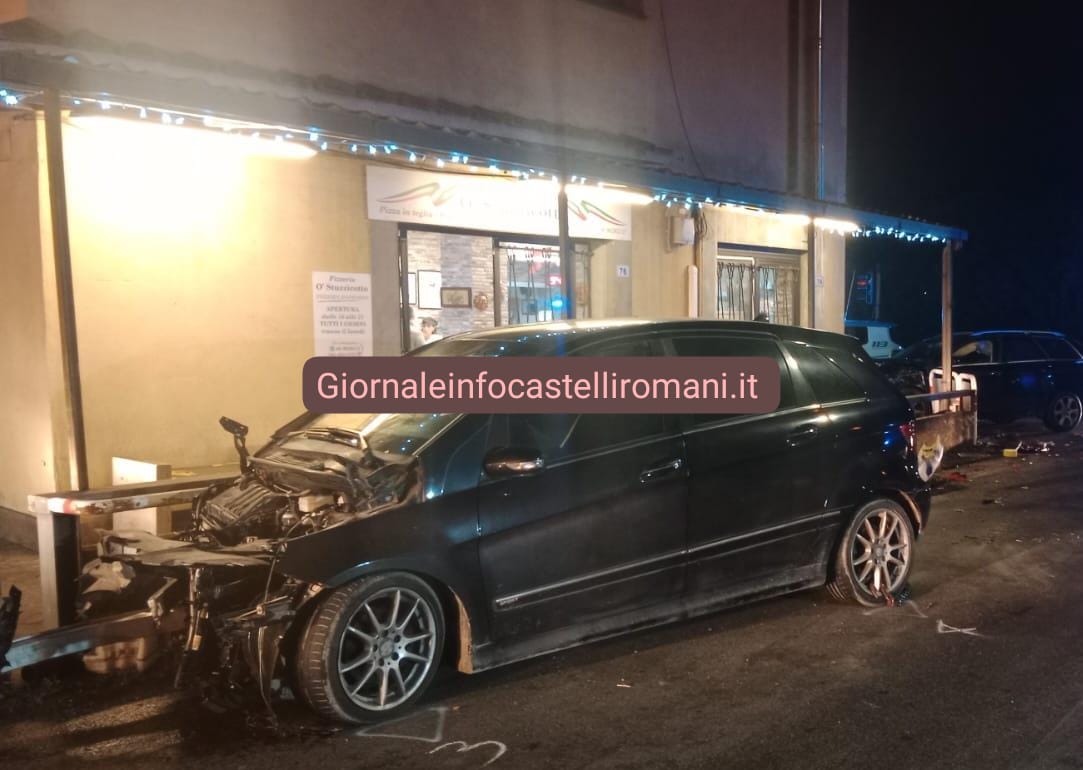 Velletri, incidente stradale su Via della Caranella