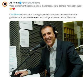 E’ morto Alberto Mandolesi, storica voce radio delle partite della Roma