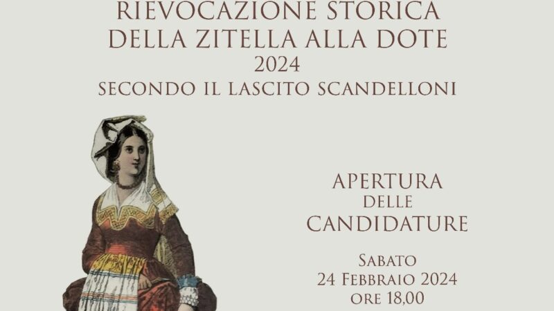 Velletri, al via le candidature per rievocazione Zitella alla Dote 2024