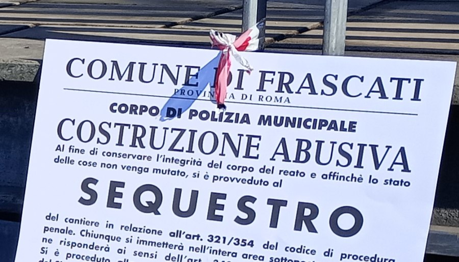 Frascati, sotto sequestro due piscine abusive e altre opere edilizie