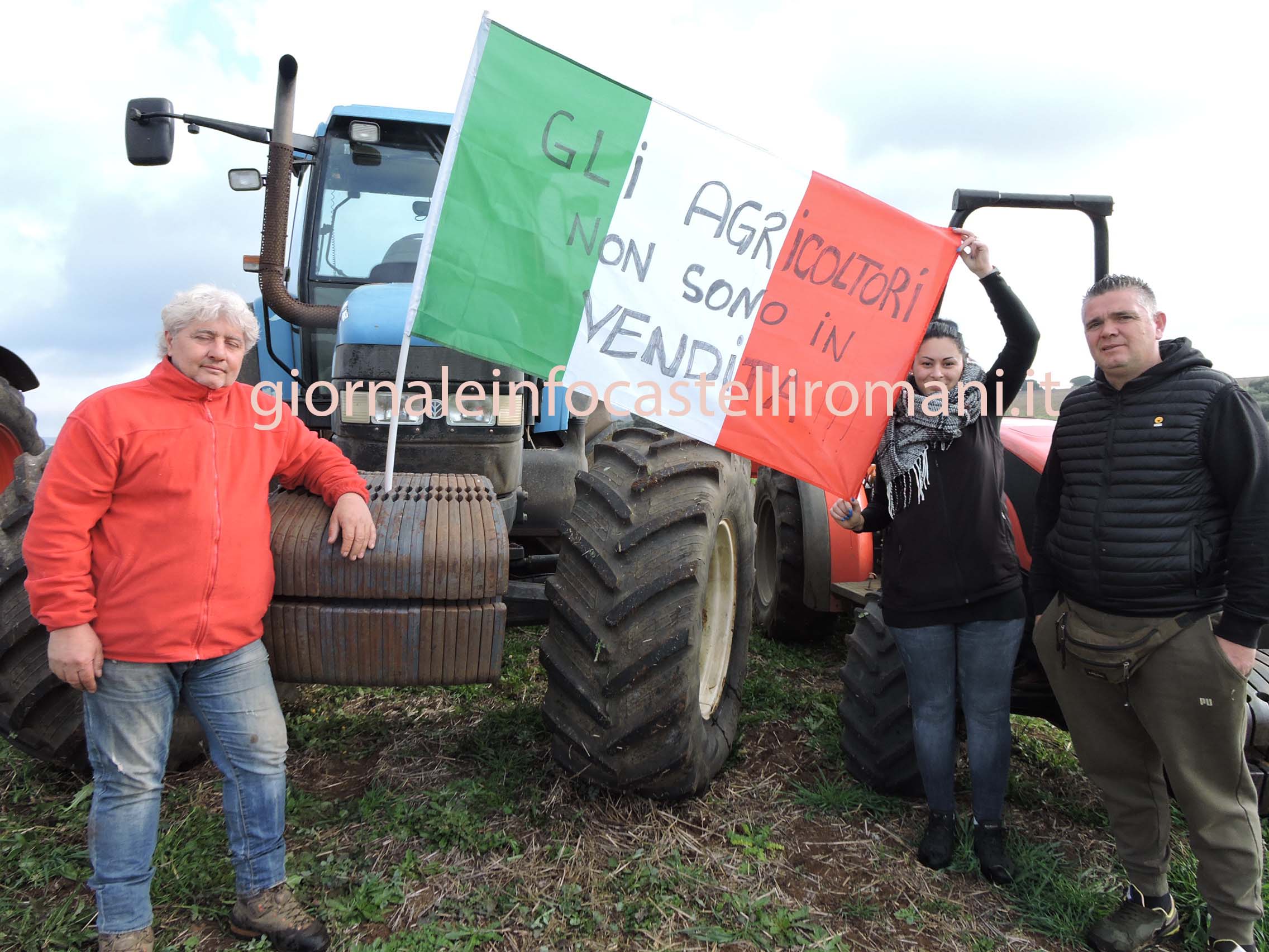 Ariccia, la protesta degli agricoltori arriva anche ai Castelli Romani da tutto il Centro Italia su via Ardeatina Bis