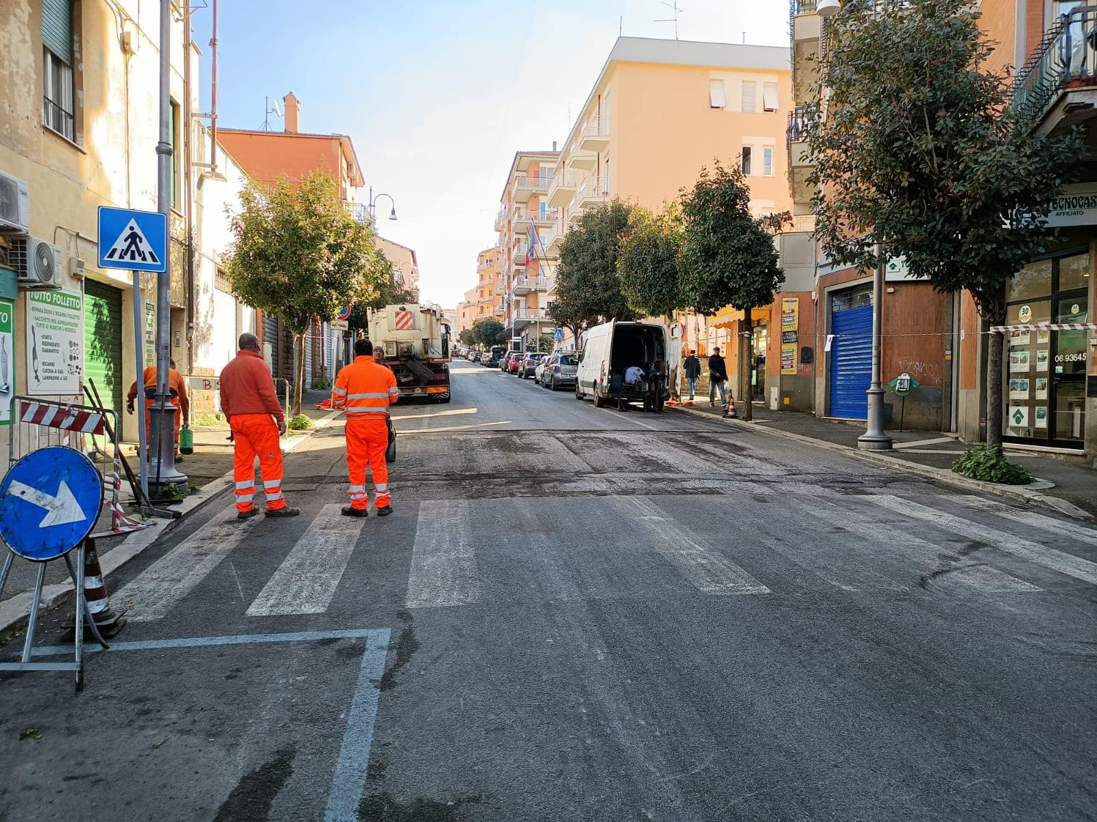 Genzano di Roma, lavori in corso per ripristino del manto stradale