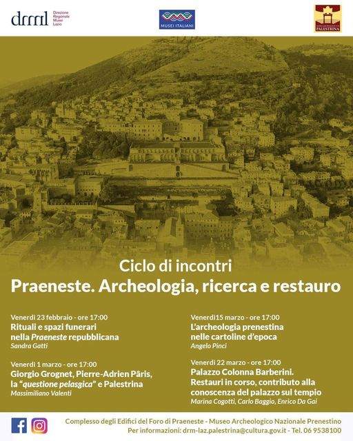 Palestrina, inizia il ciclo di incontri “Praeneste. Archeologia, ricerca e restauro”