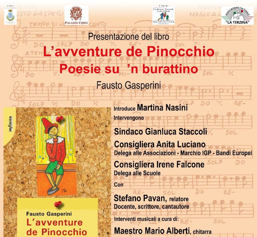 Ariccia, “L’avventure de Pinocchio”, evento tra poesia e musica