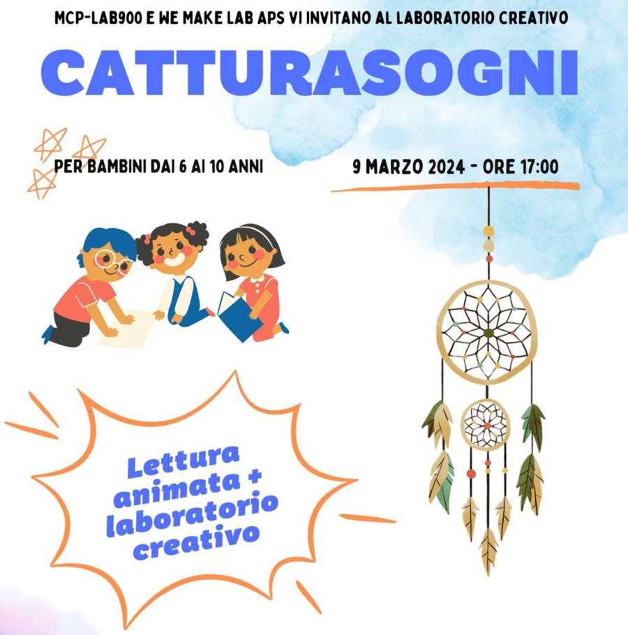 Pomezia, sabato 9 marzo il Laboratorio creativo CATTURASOGNI