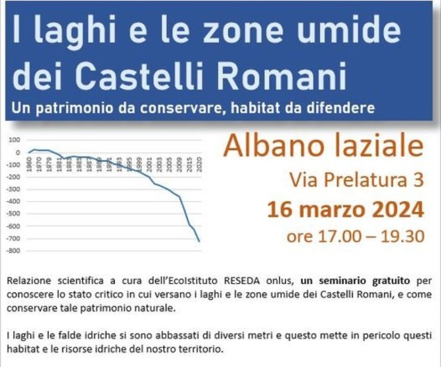 Albano, domani pomeriggio la relazione sullo stato dei Laghi