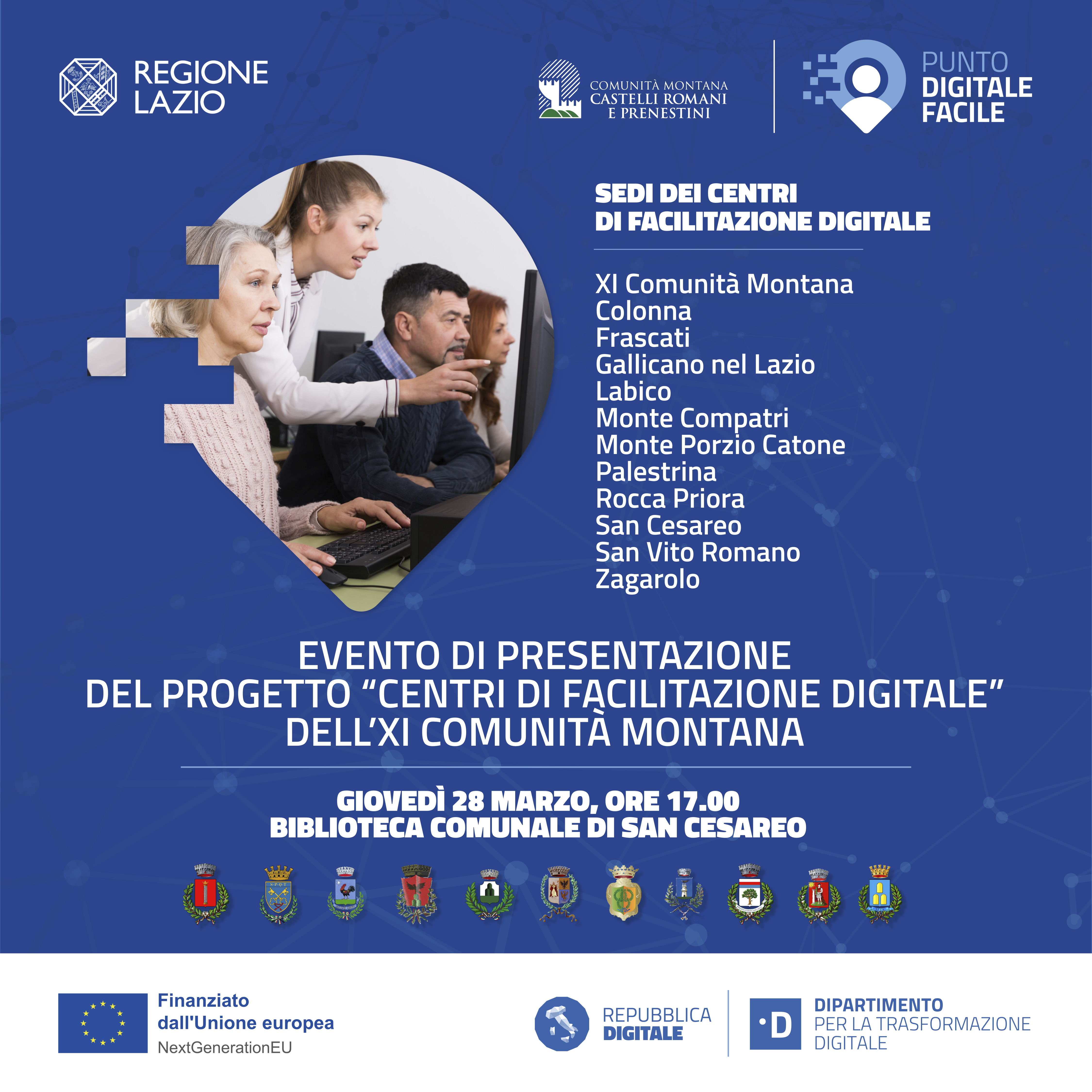 San Cesareo, la presentazione del progetto “Centri di Facilitazione digitale”