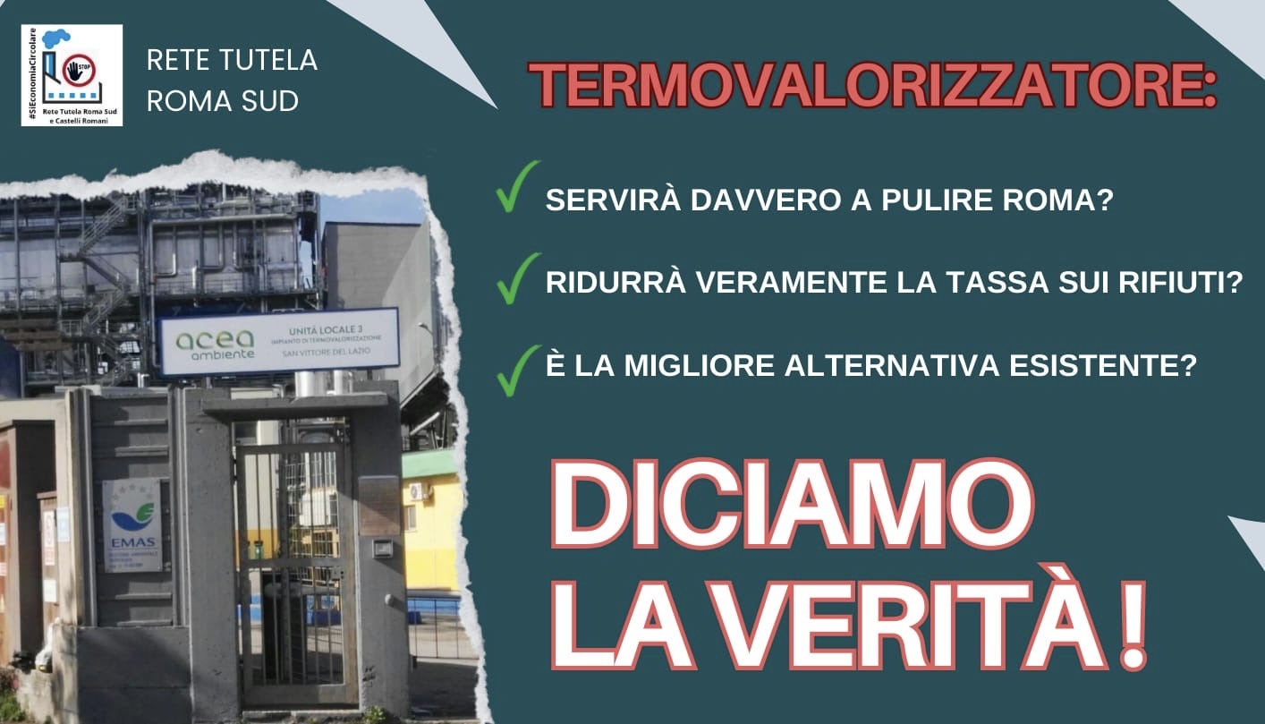 Castelli Romani, l’inceneritore e le sue conseguenze: venerdì 15 riunione e dibattito pubblico al Campidoglio