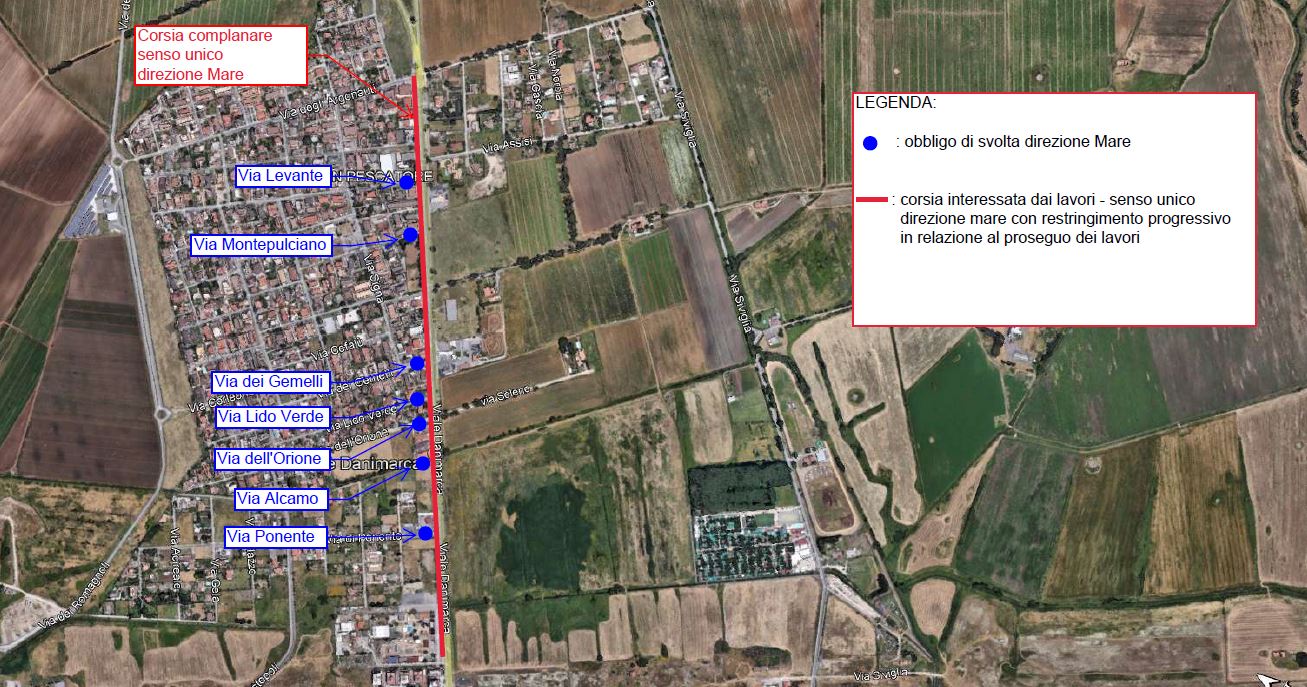 Pomezia, modifica della viabilità di viale Danimarca