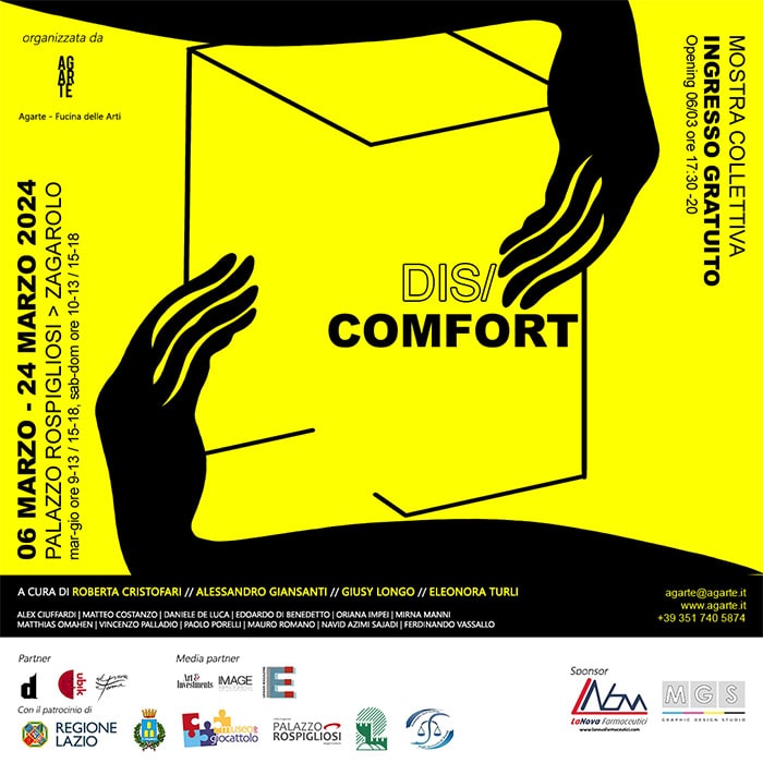 DIS/COMFORT, il 6 marzo la mostra collettiva a Zagarolo