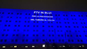 Tumore colon retto, Policlinico Tor Vergata si illumina di blu per la prevenzione