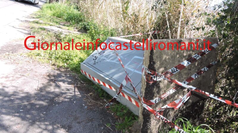 Ariccia, nessun atto vandalico di “Fleximan” al contenitore (vuoto) di via Rufelli. Si è trattato di un incidente stradale