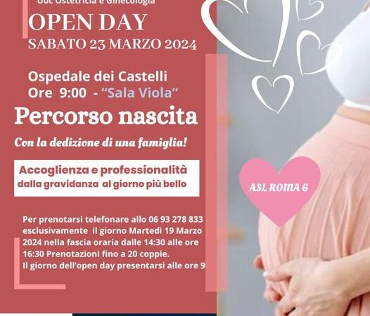 Ariccia, percorso nascita all’Ospedale dei Castelli: il 19 marzo si potrà prenotare Open Day di sabato 23 marzo