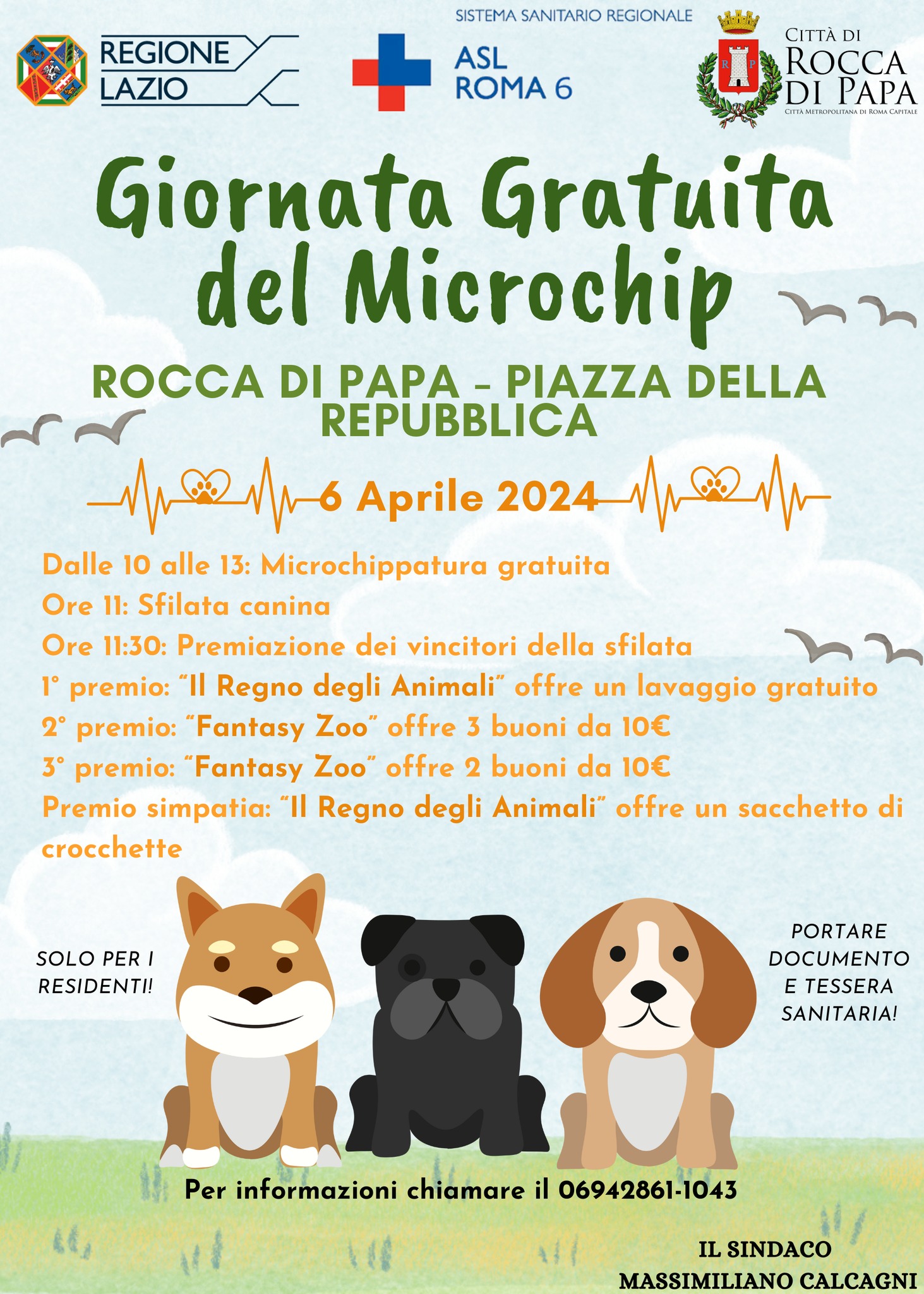 Rocca di Papa, sabato 6 aprile Giornata gratuita del microchip per animali domestici