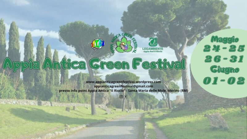 Santa Maria delle Mole (Marino), Appia Antica Green Festival: sei giorni di arte, cultura e sostenibilità lungo l’antica via Appia