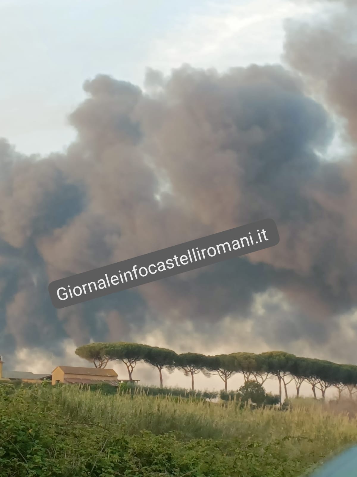 Ardea, a fuoco discarica di gomme e materiale inquinante in via Montagnano