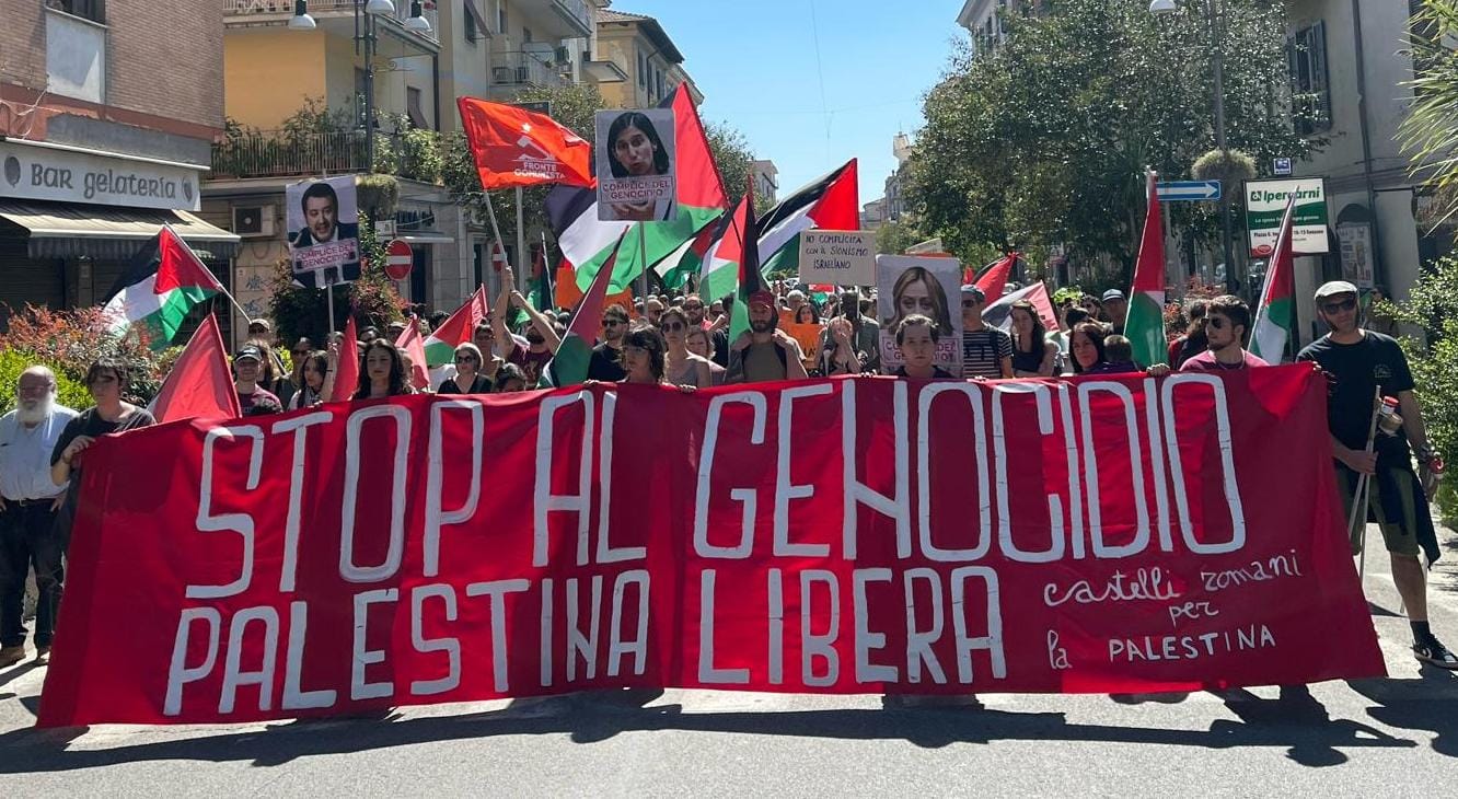 Genzano, partiti in centinaia per un corteo a favore del Popolo palestinese