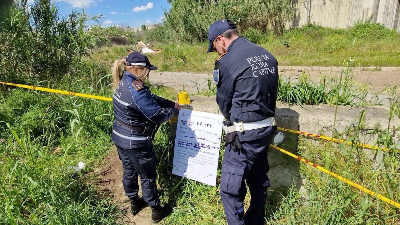 Roma, Collatina: la Polizia Locale sequestra area di 7mila metri quadrati