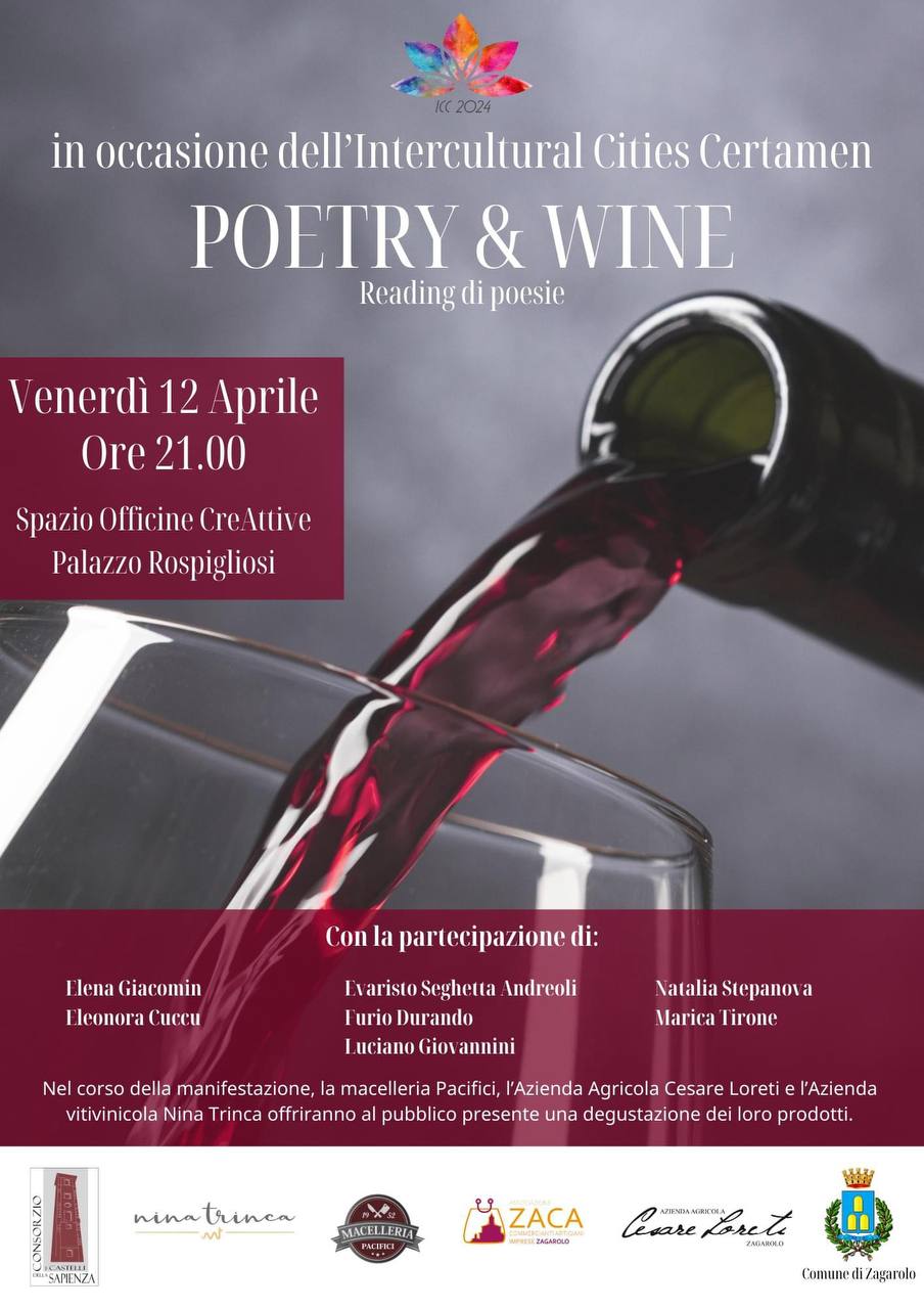 Zagarolo, “Intercultural Cities Certamen” – “Poetry & Wine”