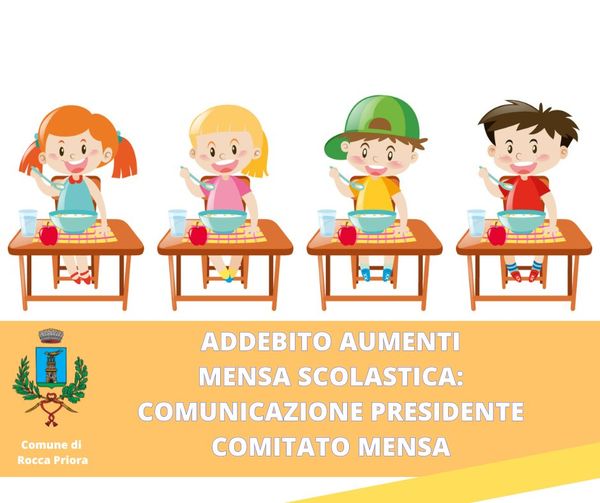 Rocca Priora, addebito aumenti mensa scolastica: comunicazione presidente comitato mensa