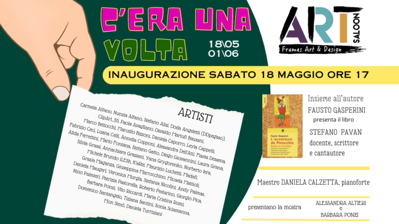 Ariccia alla Galleria Art Saloon arriva la Mostra “C’era una Volta”, raccolta di fiabe, leggende, storie, con tanti quadri e altre creazioni artistiche