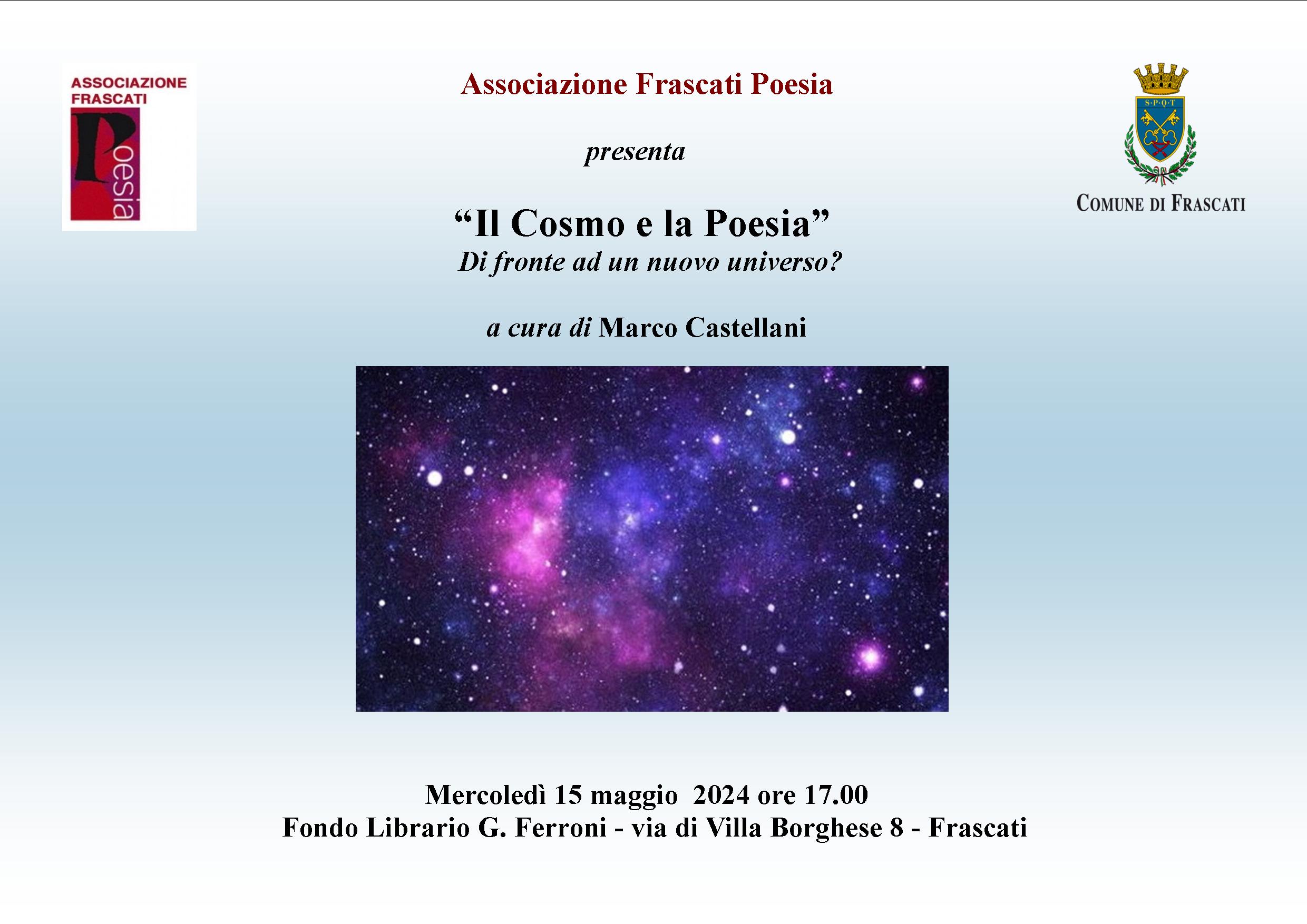 Frascati, “Il Cosmo e la Poesia”: un evento curato da Marco Castellani