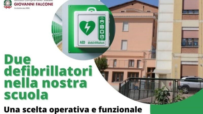 Grottaferrata, I.C. Falcone: defibrillatori per la sicurezza di tutta la comunità