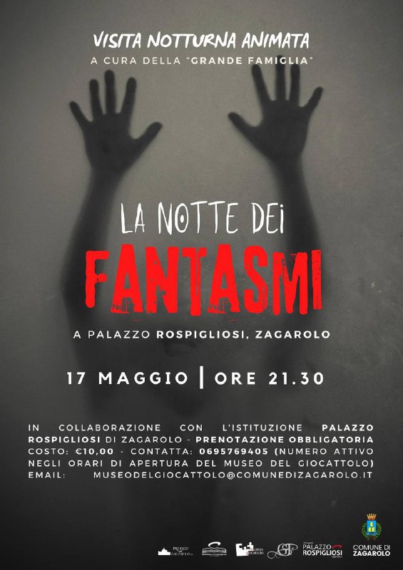 Zagarolo, “La notte dei Fantasmi” – Visita notturna animata a Palazzo Rospigliosi