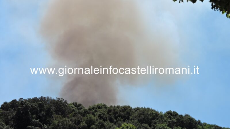 Genzano, incendio Monte due Torri, via dell’Aspro chiusa, sul posto in arrivo mezzi aerei. Presenti da un’ora molte autobotti. Foto e Video