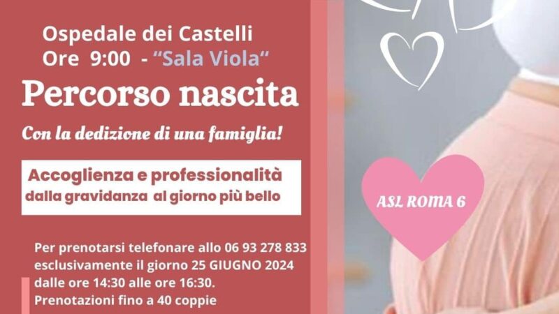 Ariccia, Ospedale dei Castelli: percorso nascita sabato 29 giugno 2024