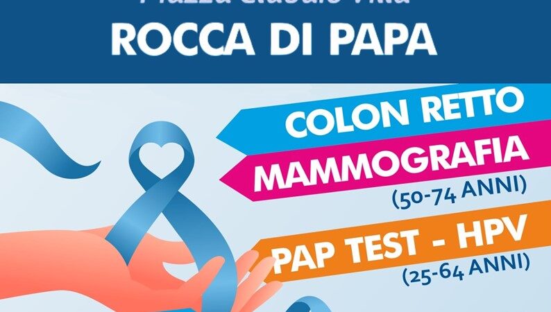 Rocca di Papa, giornata della prevenzione con ASL Roma 6 il 22 Giugno