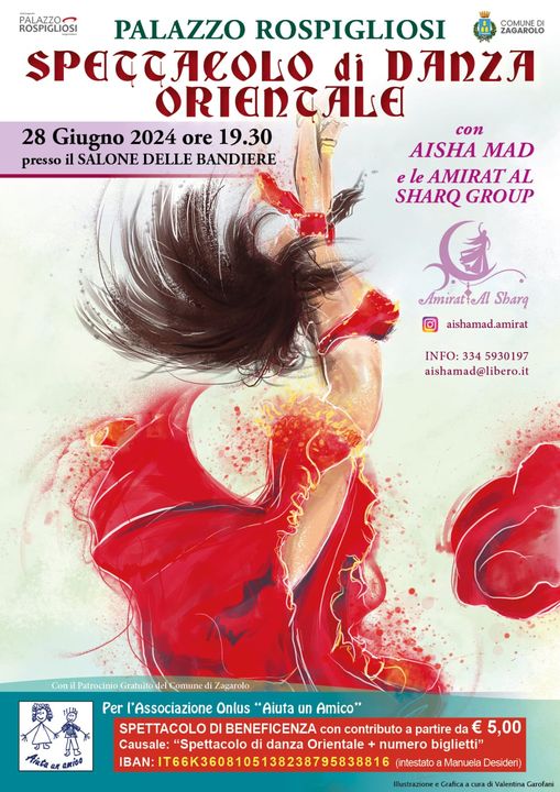 Zagarolo, “Un’Estate da Sogno”: spettacolo di danza orientale a Palazzo Rospigliosi