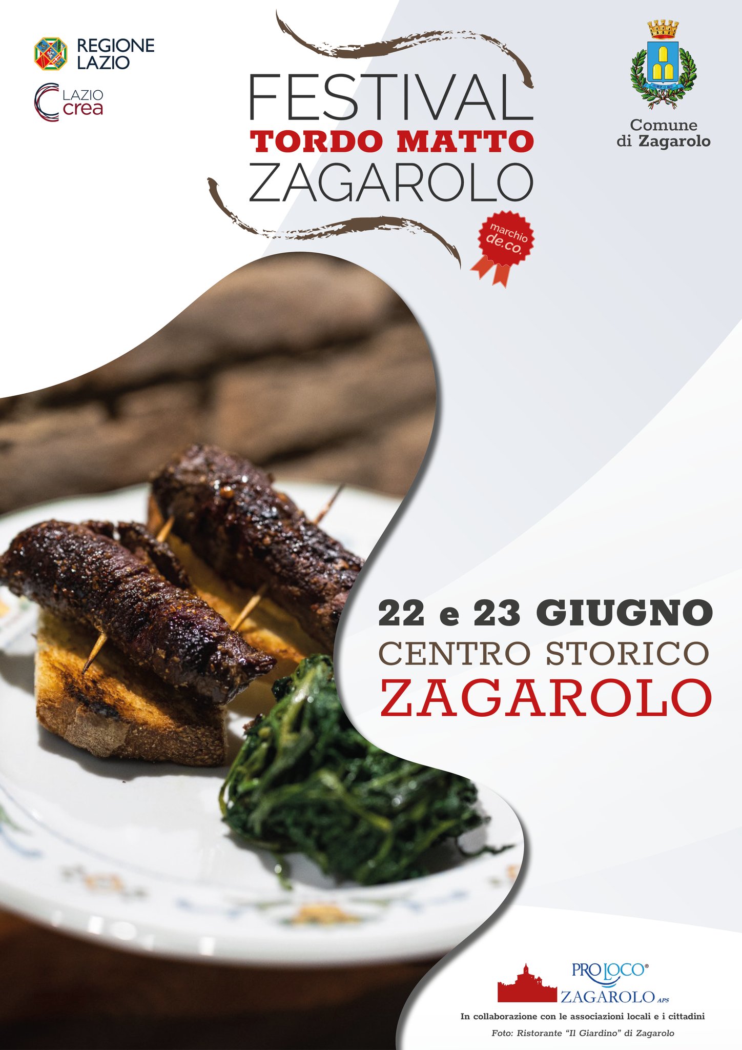 Zagarolo, Festival del Tordo Matto: 22 e 23 Giugno 2024