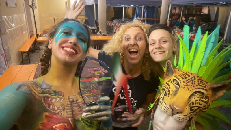 Ariccia, Claudia Priorini campionessa italiana di Body painting a Riva del Garda