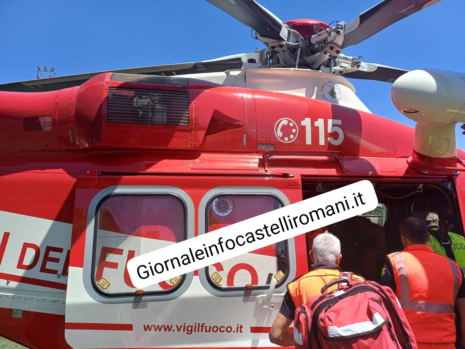 Lariano, donna salvata dai vigili del fuoco dopo brutta caduta con la bicicletta in montagna